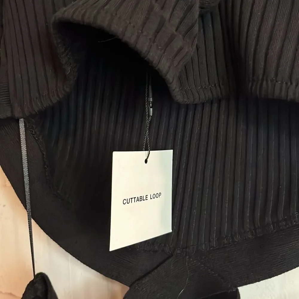 ZARA CUTOUT RIBBED BLACK SLEEVELESS BODYSUIT NEW LARGE - Picture 10 of 14